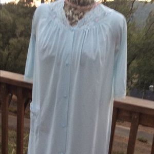 Vintage Shadowline Blue Cool Summer Gown Robe SP